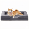 Large Dog Bed, Orthopedic Dog Sofa Egg-Crate Foam 38" Pet Couch Bed with Washable Waterproof Cover,Grey