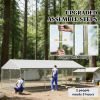 Outdoor kennel, dog house, dog cage, silver