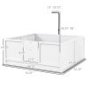 Whelping Box for Puppies Birth with Pee Pad, Pig Rail, Adjustable Door, for Small Medium Large All Breed Dogs, 49" x 48"