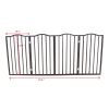 Pet Gate - Dog Gate for Doorways, Stairs or House - Freestanding, Folding, brown, Arc Wooden--Self-pick up is not supported.