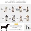 Pet Stroller Foldable Dog Cat Travel Carriage with Adjustable Handlebar PVC Wheel Brake Storage Bag Mesh Window Safety Leash Aluminum Grey