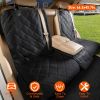 Dog Car Seat Cover Waterproof Scratchproof Pet Car Rear Protector Mat Pet Back Seat Cover with Dog Seat Belt for Car Truck SUV