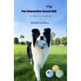 Pet Interactive Sound Ball,The Mellow Dog Cat Pet Voice Ball,Interactive Pet Squeaky Toys (Option: yellow)