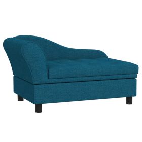 Pet Sofa Dog Sofa for Small Dogs with Storage (Color: Dark Blue)