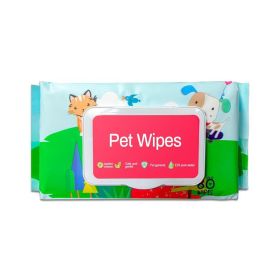 Dog And Cat Wet Wipes, Fragrance Free, Plant.based  SKIP THE BATH Gentle Cleansing AndDeodorizing,Hypoallergenic, Wipes For PawsEars, Fur, Eye Ducts A (Option: 1PCS)