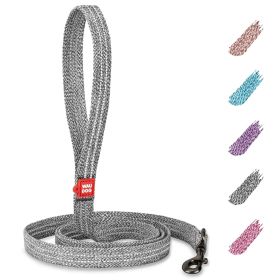 Recycled Cotton Dog Leash 10 Ft Eco Friendly Collar for Small Medium & Large Dogs Reflective Dog Leash for Medium Dogs Strong Leashes for Large Breed (Color: Gray)