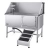 VEVOR Stainless Steel Dog Washing Station, 62 inch Pet Grooming Tub , PE Water Filter Board