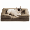 Dog Bed Orthopedic, Dog Sofa for Small Dogs Supportive Foam Pet Cushions Bed with Washable Removable Cover, Egg-Crate Foam, Waterproof Lining Bottom