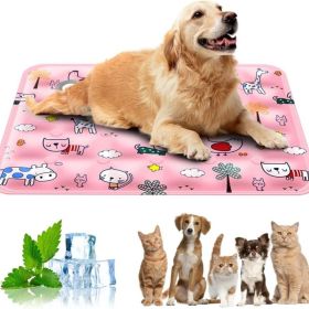 120*70cm Dog Cooling Mat, 2026 New Summer Pet Mats, Portable Pet Cooling Pad for Travel, Washable Gel Coolings Mat for Dogs and Cats Indoor Outdoor (title: default title)
