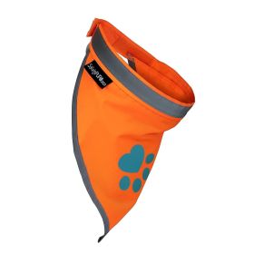 Orange Dog Bandana Hi Visibility Reflective Blaze Orange Bandana for Large Pets Safety Accessories for Walking Camping and Off Leash Exploratio (size: L)