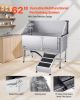 VEVOR Stainless Steel Dog Washing Station, 62 inch Pet Grooming Tub , PE Water Filter Board