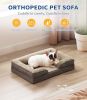 Dog Bed Orthopedic, Dog Sofa for Small Dogs Supportive Foam Pet Cushions Bed with Washable Removable Cover, Egg-Crate Foam, Waterproof Lining Bottom