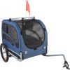 Dog Bike Trailer, Pet Cart Bicycle Carrier, Easy Folding Frame with Quick Release Wheels, Universal Bicycle Coupler