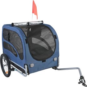 Dog Bike Trailer, Pet Cart Bicycle Carrier, Easy Folding Frame with Quick Release Wheels, Universal Bicycle Coupler (Option: Supports Up To 100 Lbs)