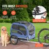 Dog Bike Trailer, Pet Cart Bicycle Carrier, Easy Folding Frame with Quick Release Wheels, Universal Bicycle Coupler