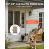 Dog Door for Sliding Glass Door, Aluminum Alloy Frame with Rotating Hinges, Lock Design