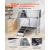 Stainless Steel Dog Washing Station, Pet Grooming Tub w/ Ramp, PE Water Filter Board